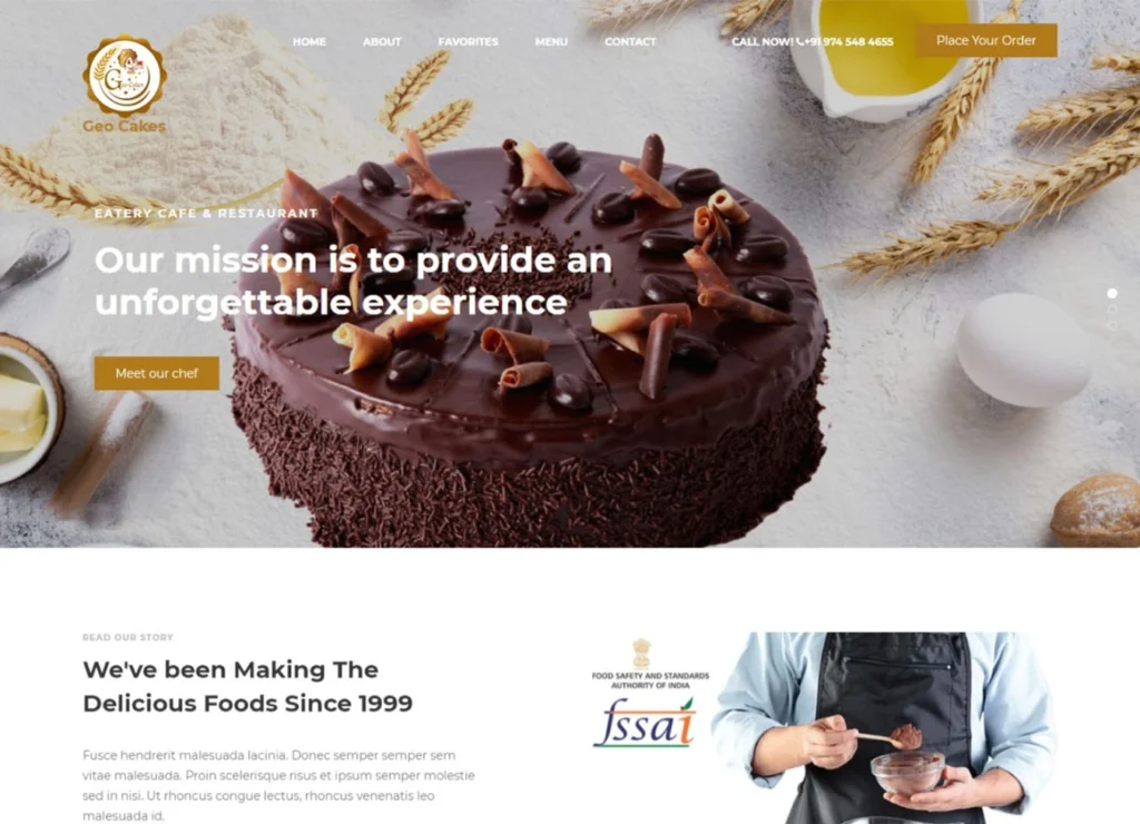 Geo’s Cakes | WEBSITE DESIGNING